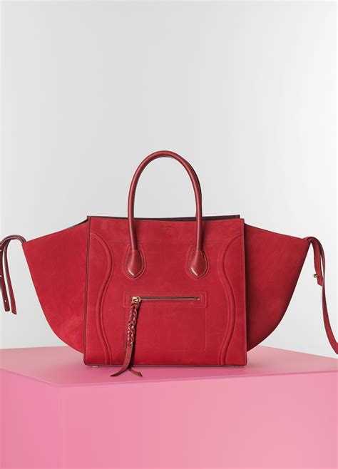 red celine phantom bag|celine phantom bag suede.